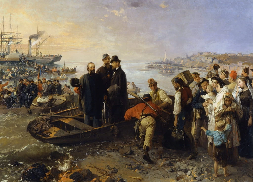 L'Imbarco dei Mille a Quarto - Civico Museo del Risorgimento, Milano, 1860